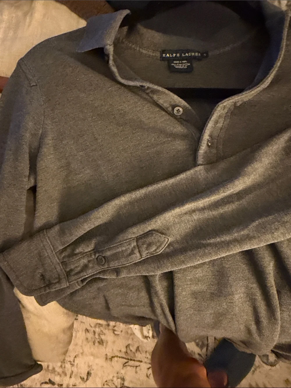 Ralph Lauren Men’s Long-Sleeve Polo - Charcoal Gray